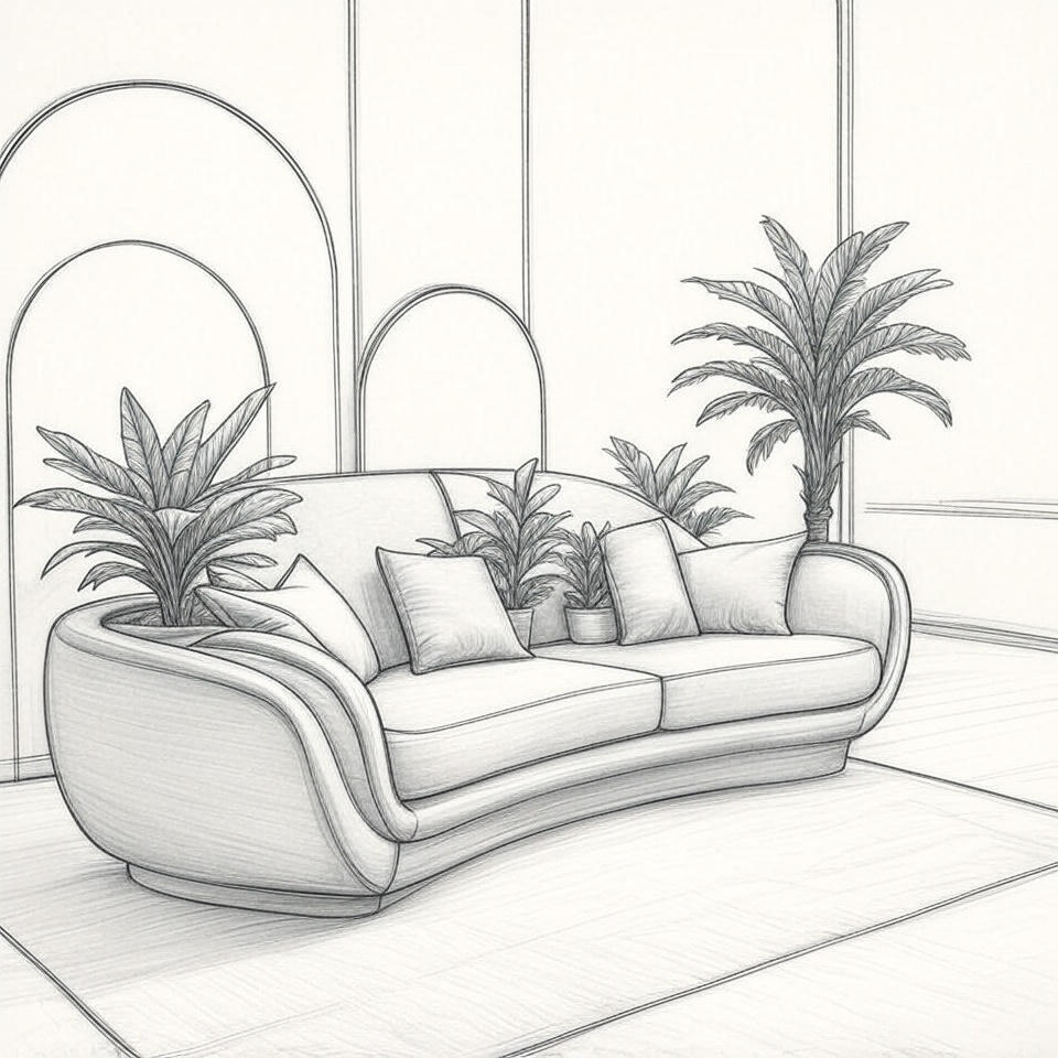 Sofa Sketch Idea